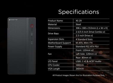 VỎ CASE XIGMATEK XS-29 (MATX/MID TOWER/MÀU ĐEN) 9 0611