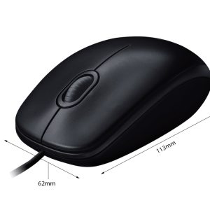 Chuột máy tính Logitech B100 6 3744 kich thuoc chuot logitech b100