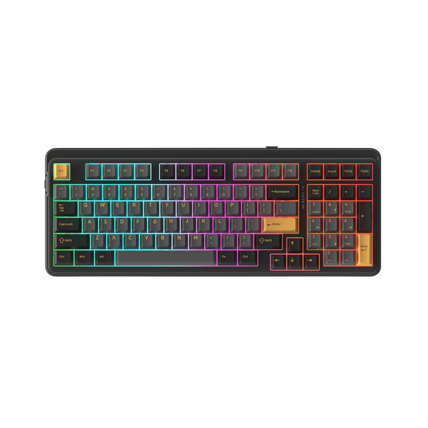 83009 ban phim co dareu ek98 pro black golden 3 modes pbt rgb dream switch 3
