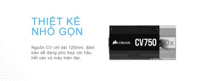 Nguồn máy tính Corsair CV750 - 80 Plus Bronze/CP-9020237-NA 6 cv corsair mota4 1