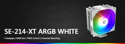 TẢN NHIỆT CPU ID-COOLING SE-214-XT ARGB WHITE ( bảo hành chính hãng 24 tháng ) 8 id cooling se 214 xt argb white 1