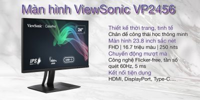 MÀN HÌNH VIEWSONIC VP2456 (23.8 INCH/FHD/IPS/60HZ/5MS/LOA) Chính Hãng Bảo Hành 36 Tháng 9 man hinh viewsonic vp2456 mota3a