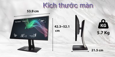 MÀN HÌNH VIEWSONIC VP2456 (23.8 INCH/FHD/IPS/60HZ/5MS/LOA) Chính Hãng Bảo Hành 36 Tháng 10 man hinh viewsonic vp2458 mota2