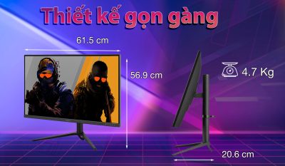 MÀN HÌNH VIEWSONIC VX2728J (27 INCH/FHD/FAST IPS/165HZ/0.5MS) bảo hành chính hãng 36 tháng 7 man hinh viewsonic vx2728 2k mota3