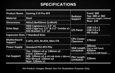 VỎ CASE XIGMATEK GAMING X III PRO 4FX EN43116 (EATX, 4 Fan ARGB) 9 n10