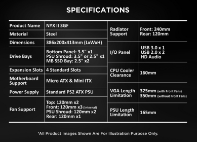 VỎ CASE XIGMATEK NYX II 3GF EN43840 ( MATX, Màu Đen, 3 Fan) 9 n9