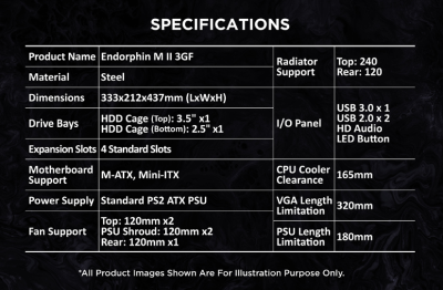 VỎ CASE XIGMATEK ENDORPHIN M II 3GF EN43888 Black ( MATX, Màu Đen, 3 Fan) 9 ncc