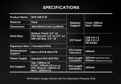 Vỏ Case Xigmatek NYX AIR II 3F EN41952 (Matx, 3 fan RGB, Màu Đen) 9 screenshot 1703649456