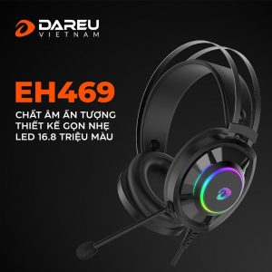 TAI NGHE DAREU EH469 RGB (USB, 7.1, LED RGB, BLACK/PINK) 7 tai nghe dareu eh469 rgb usb 7 1 led rgb black 1