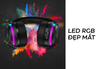 TAI NGHE KHÔNG DÂY DAREU A710 WHITE BLACK (RGB - WIRELESS 5.8G) 6 tai nghe khong day dareu a710 white black rgb wireless 53