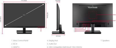 MÀN HÌNH VIEWSONIC VA3209-2K-MHD (31.5 INCH/QHD/IPS/75HZ/4MS) bảo hành chính hãng 36 tháng 18 viewsonic va3209 2k mhd 11