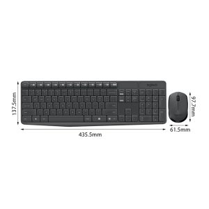 BỘ BÀN PHÍM CHUỘT KHÔNG DÂY LOGITECH MK235 WIRELESS (USB/ĐEN) bảo hành chính hãng 12 tháng 5 42105 kich thuoc bo keyboard mouse logitech mk235 wireless