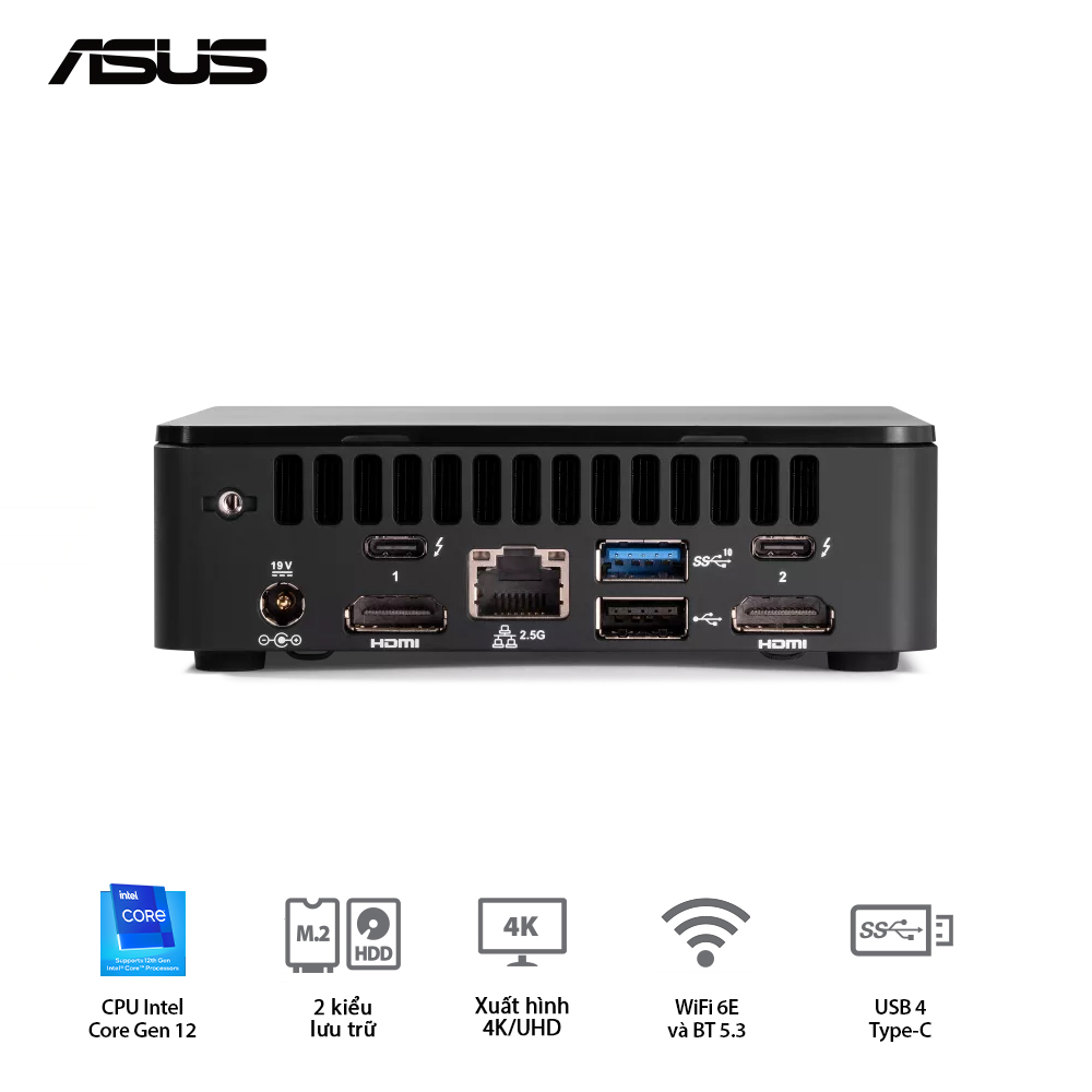 Mini PC Asus INTEL NUC12WSHI5 - MR6120 ( Intel Core i5-1240P 44949 pc asus intel nuc 12 pro nuc12wshi3 mr4100 i3 1220p 2