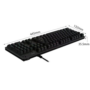 BÀN PHÍM CƠ LOGITECH G512 LIGHTSYNC RGB CLICKY (USB/GX BLUE) bảo hành chính hãng 6 54071 kich thuoc ban phim co logitech g512 lightsync rgb gx clicky usb gx blue