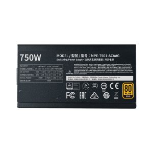 NGUỒN MÁY TÍNH COOLER MASTER MWE GOLD 750 - V2 750W ( 80 PLUS GOLD/MÀU ĐEN/FULL MODULAR) bảo hành chính hãng 60 tháng 4 55756 mwe gold 750 v2 full modular gallery 3 image