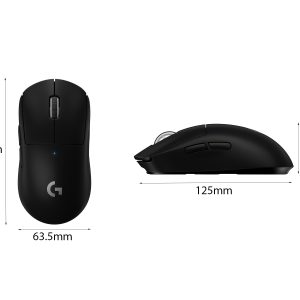 CHUỘT KHÔNG DÂY LOGITECH PRO X SUPERLIGHT BLACK (USB/ĐEN/910-005882) bảo hành chính hãng 8 57304 kich thuoc chuot khong day logitech pro x superlight black usb rgb den 910 005882