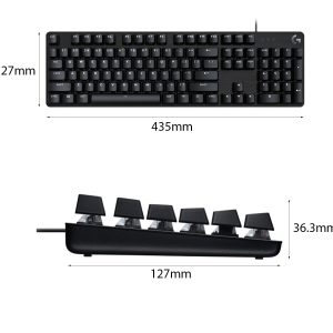 BÀN PHÍM CƠ LOGITECH G413 SE TACTILE SW (USB/PBT) bảo hành chính hãng 7 63507 kich thuoc ban phim co logitech g413 se tactile sw usb pbt