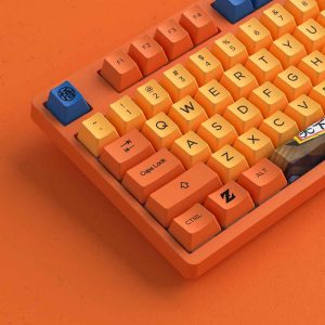 Bàn phím AKKO 3087 RF Dragon Ball Z - Goku (AKKO switch v3 - Cream Yellow) bảo hành chính hãng 12 tháng 10 7241 3087 rf dragon ball z goku akko switch v3 cream blue 7