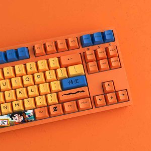 Bàn phím AKKO 3087 RF Dragon Ball Z - Goku (AKKO switch v3 - Cream Yellow) bảo hành chính hãng 12 tháng 9 7241 3087 rf dragon ball z goku akko switch v3 cream blue 9