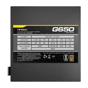 Nguồn Máy Tính ANTEC GOLD Plus G650 650W - bảo hành chính hãng 60 tháng 10 Antec G650 650 Watt 80 Plus Gold Semi Modular 9