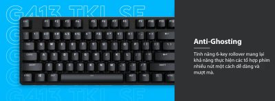 BÀN PHÍM CƠ LOGITECH G413 SE TKL TACTILE SW (USB/PBT) bảo hành chính hãng 12 ban phim co logitech g413 se tkl tactile sw usb pbt 004