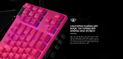 BÀN PHÍM GAMING KHÔNG DÂY LOGITECH PRO X TKL LIGHTSPEED MÀU TRẮNG TACTILE SWITCH _ 920-012149/ bảo hành chính hãng 6 ban phim gaming khong day logitech pro x tkl lightspeed 2