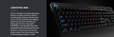 BÀN PHÍM GIẢ CƠ LOGITECH G213 PRODIGY RGB GAMING - bảo hành chính hãng 7 ban phim gia co logitech g213 prodigy rgb gaming 002