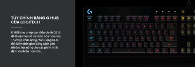 BÀN PHÍM GIẢ CƠ LOGITECH G213 PRODIGY RGB GAMING - bảo hành chính hãng 11 ban phim gia co logitech g213 prodigy rgb gaming 006
