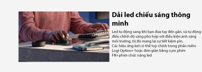 BÀN PHÍM KHÔNG DÂY LOGITECH MX MECHANICAL GRAPHITE TACTILE SW (USB/BLUETOOTH) bảo hành chính hãng 12 tháng 8 ban phim khong day logitech mx mechanical graphite tactile sw usb bluetooth2