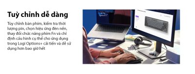 BÀN PHÍM KHÔNG DÂY LOGITECH MX MECHANICAL GRAPHITE TACTILE SW (USB/BLUETOOTH) bảo hành chính hãng 12 tháng 10 ban phim khong day logitech mx mechanical graphite tactile sw usb bluetooth4