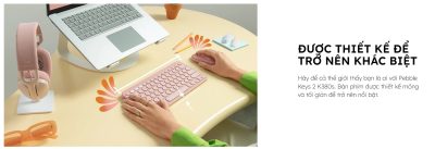 BÀN PHÍM KHÔNG DÂY LOGITECH PEBBLE KEYS 2 K380S MÀU TRẮNG (WIRELESS/BLUETOOTH) bảo hành chính hãng 7 ban phim khong day logitech pebble keys 2 k380s 2