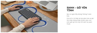 BÀN PHÍM KHÔNG DÂY LOGITECH PEBBLE KEYS 2 K380S MÀU TRẮNG (WIRELESS/BLUETOOTH) bảo hành chính hãng 11 ban phim khong day logitech pebble keys 2 k380s 6