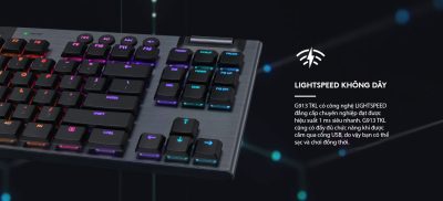 BÀN PHÍM LOGITECH G913 TKL LIGHTSPEED WIRELESS RGB RED LINEAR SWITCH/ bảo hành chính hãng 9 ban phim logitech g913 tkl lightspeed wireless rgb brown switch 003