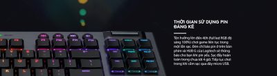 BÀN PHÍM LOGITECH G913 TKL LIGHTSPEED WIRELESS RGB RED LINEAR SWITCH/ bảo hành chính hãng 16 ban phim logitech g913 tkl lightspeed wireless rgb brown switch 007