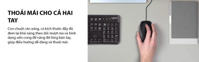 BỘ BÀN PHÍM CHUỘT LOGITECH MK200 (USB/ĐEN) bảo hành chính hãng 36 tháng 6 bo ban phim mouse logitech mk200 002