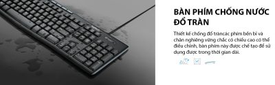 BỘ BÀN PHÍM CHUỘT LOGITECH MK200 (USB/ĐEN) bảo hành chính hãng 36 tháng 8 bo ban phim mouse logitech mk200 004