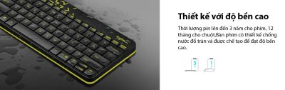 BỘ BÀN PHÍM CHUỘT KHÔNG DÂY LOGITECH MK240 NANO WIRELESS (USB/ĐEN) bảo hành chính hãng 36 tháng 9 bo keyboard mouse logitech mk240 nano wireless 004
