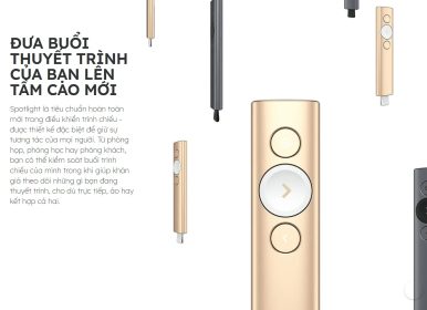 BÚT TRÌNH CHIẾU LOGITECH SPOTLIGHT - MÀU XÁM/BẢO HÀNH CHÍNH HÃNG 12 THÁNG 5 but trinh chieu logitech spotlight mau xam mota1