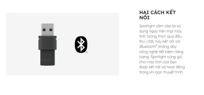 BÚT TRÌNH CHIẾU LOGITECH SPOTLIGHT - MÀU XÁM/BẢO HÀNH CHÍNH HÃNG 12 THÁNG 9 but trinh chieu logitech spotlight mau xam mota5