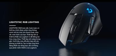 CHUỘT GAME KHÔNG DÂY LOGITECH G502 HERO LIGHTSPEED (USB/RGB/ĐEN) bảo hành chính hãng 11 chuot choi game khong day logitech g502 lightspeed usb rgb den 05