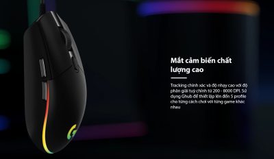 CHUỘT GAME LOGITECH G102 GEN2 BLACK (USB/RGB/ĐEN) bảo hành chính hãng 7 chuot choi game logitech g102 gen2 black usb rgb den 002