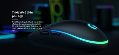 CHUỘT GAME LOGITECH G102 GEN2 BLACK (USB/RGB/ĐEN) bảo hành chính hãng 8 chuot choi game logitech g102 gen2 black usb rgb den 003