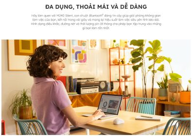 CHUỘT KHÔNG DÂY LOGITECH M240 SILENT GRAPHITE 910-007122 (BLUETOOTH + WIRELESS LOGI BOLT) bảo hành chính hãng 12 tháng 7 chuot khong day logitech m240 silent 3
