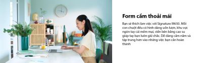 CHUỘT KHÔNG DÂY LOGITECH M650 SIGNATURE OFF-WHITE (USB/BLUETOOTH/PIN AA/TRẮNG) bảo hành chính hãng 12 tháng 8 chuot khong day logitech m650 signature graphite usb bluetooth pin aa den xam 002