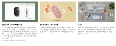 CHUỘT KHÔNG DÂY LOGITECH PEBBLE M350S MÀU ĐEN (WIRELESS/BLUETOOTH) bảo hành chính hãng 12 tháng 14 chuot khong day logitech pebble m350s 1