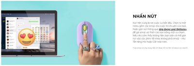 LOGITECH POP WITH EMOJI WIRELESS/BLUETOOTH/FLOW/TÍM/BẢO HÀNH CHÍNH HÃNG 8 chuot khong day logitech pop 2