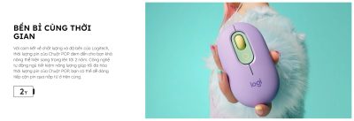 LOGITECH POP WITH EMOJI WIRELESS/BLUETOOTH/FLOW/TÍM/BẢO HÀNH CHÍNH HÃNG 12 chuot khong day logitech pop 6