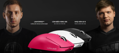Chuột Logitech G Pro X Superlight Wireless Red - bảo hành chính hãng 10 chuot khong day logitech pro x superlight black usb rgb den 910 005882 001