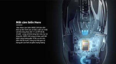 CHUỘT GAME LOGITECH G903 HERO LIGHTSPEED (USB/RGB/ĐEN) (910-005674) bảo hành chính hãng 9 chuot logitech g903 hero lightspeed wireless gaming black 03