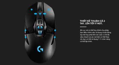 CHUỘT GAME LOGITECH G903 HERO LIGHTSPEED (USB/RGB/ĐEN) (910-005674) bảo hành chính hãng 14 chuot logitech g903 hero lightspeed wireless gaming black 07